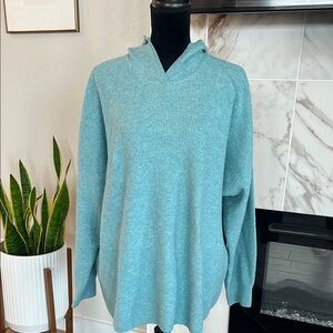 J. Jill Teal Hooded Sweater